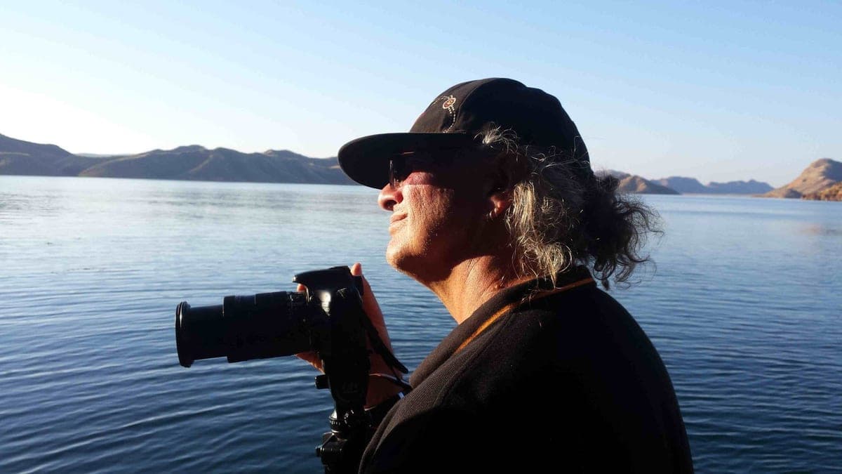 Dean Gibbs, tour leader, photographing the Kimberley landscape